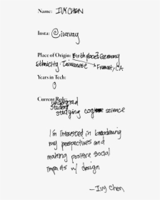 Ivy-chen - Handwriting, HD Png Download, Free Download