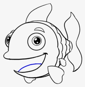 Collection Of Free Elmo Drawing Easy Download On Ui - Easy Drawing Cartoon Fish, HD Png Download, Free Download