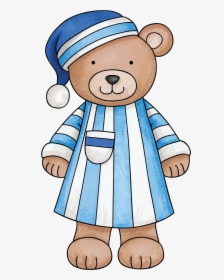 teddy bear in pajamas