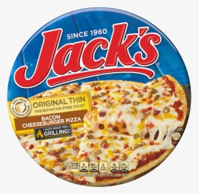 Jack"s Original Thin Crust Bacon Cheeseburger Frozen - Jack's Sausage And Pepperoni Pizza, HD Png Download, Free Download