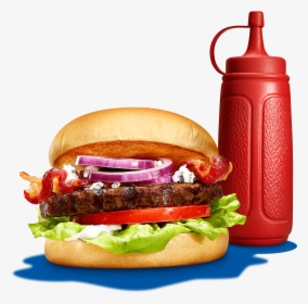 Blue & Bacon Burger - Cheeseburger, HD Png Download, Free Download
