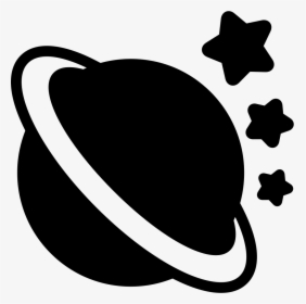 Saturn With Three Stars - Icon, HD Png Download, Free Download