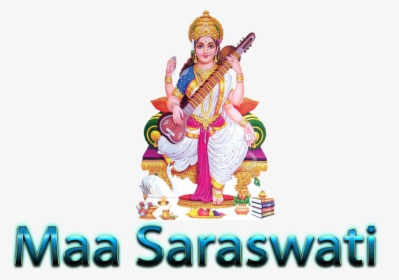 Saraswati Puja 2019 Png Free Download - Maa Saraswati Photo Hd, Transparent Png, Free Download