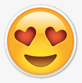 Moaning Emoji Png - Smiling Face With Heart Shaped Eyes Emoji, Transparent Png, Free Download