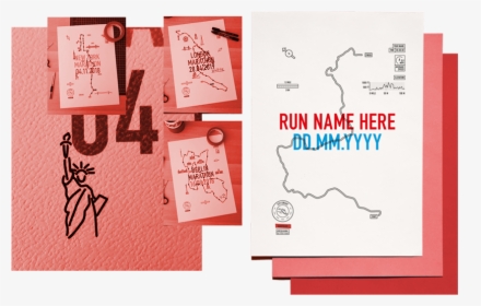 Racetrace Prints Personalised Running Map Home - Paper, HD Png Download, Free Download
