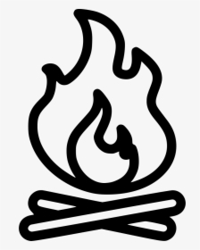Transparent Campfire Clip Art - Camp Fire Clipart Black And White, HD Png Download, Free Download