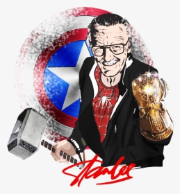Stan Lee In Spider Man Thanos Infinity Gauntlet Shirt, - Stan Lee, HD Png Download, Free Download