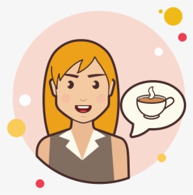 Girl And Coffee Cup Icon - Signos De Interrogaciòn Png, Transparent Png, Free Download