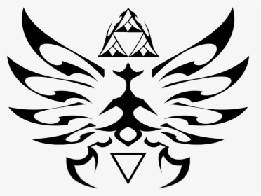 Clip Library Download Triforce Vector Tribal - Zelda Symbol Drawings, HD Png Download, Free Download