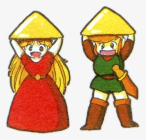 Link And Zelda Holding Triforce, HD Png Download, Free Download
