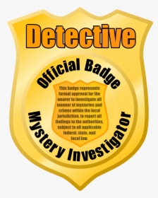 Detective Police Badge Png, Transparent Png, Free Download