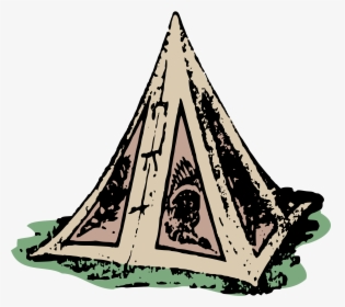 Simple Tipi Tent Clip Arts - Pyramid Tipi Clipart, HD Png Download, Free Download