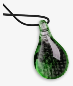 Green Tear Drop Pendant Urn - Glass Bottle, HD Png Download, Free Download
