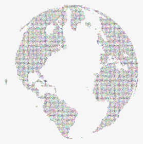 Globe Dots Prismatic - World Globe As Dots Png, Transparent Png, Free Download