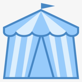 Tent Transparent Background - Blue Circus Tent Clipart, HD Png Download, Free Download