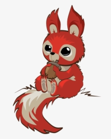 Dad Cartoon Squirrel - Red Squirrel Anime Drawing, HD Png Download, Free Download