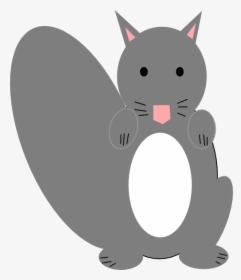 Dark Gray Squirrel Svg Clip Arts - Grey Squirrel Clip Art, HD Png Download, Free Download