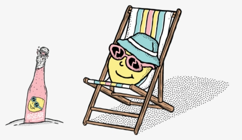 Lemon With Chair Bottle - Cartoon, HD Png Download, Free Download