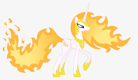 Celestia Solar Flare By W0lfylicious-d6x2r96 - My Little Pony Celestia Fire, HD Png Download, Free Download