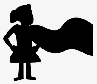 Superhero Clip Art - Superhero Girl Silhouette Free, HD Png Download, Free Download