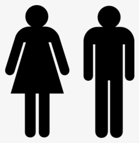 Public Toilet Bathroom Woman Female - Female Male Toilet Signs, HD Png Download, Free Download