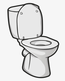 Toilet - Drawn Toilet Transparent Background, HD Png Download, Free Download