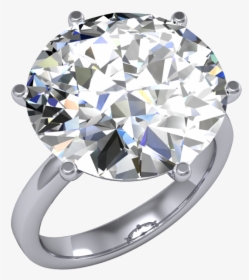Simple Bands Round Huge Diamond Wedding Rings - Diamond Wedding Rings Png, Transparent Png, Free Download