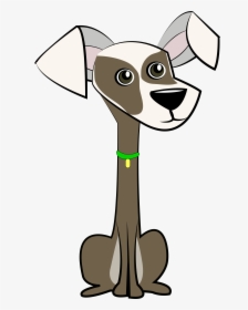 2-long Neck Puppy - Cartoon Dog With Long Neck, HD Png Download, Free Download