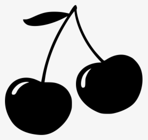 Cherry - Cherry Png Black And White, Transparent Png, Free Download