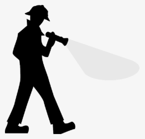 Transparent Flashlight Clip Art - Silhouette Detective Png, Png Download, Free Download