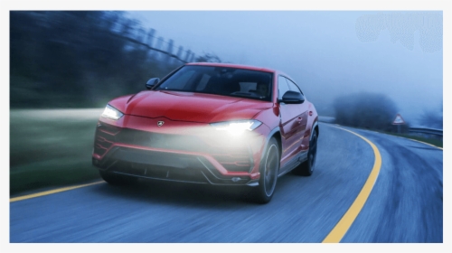 Red Lamborghini Urus 2019 On The Road - Toyota, HD Png Download, Free Download