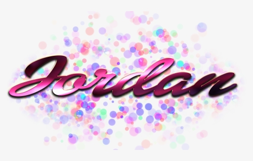 Jordan Name Logo Bokeh Png - Anushka Name, Transparent Png, Free Download