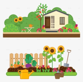 Gardening Set By Sabina - House Garden Clipart, HD Png Download, Free Download
