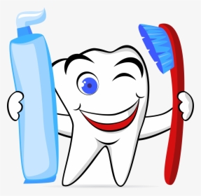 Brush Teeth Clipart Clip Art Transparent Png - Toothbrush And Paste Clip Art, Png Download, Free Download