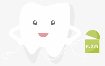 Brushing And Flossing Dr - Transparent Cartoon Teeth Floss, HD Png Download, Free Download