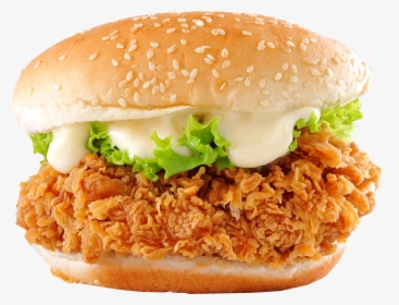 Burger Png Menu - Crispy Chicken Fillet Burger, Transparent Png, Free Download