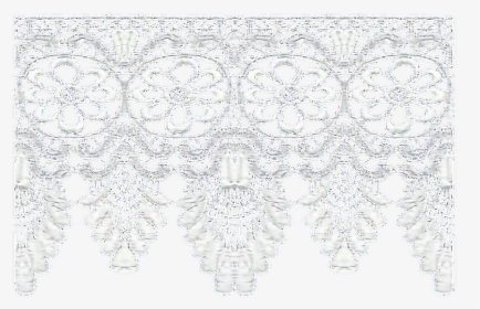 Lace Border Decor White Crochet - Кружево Клипарт, HD Png Download, Free Download