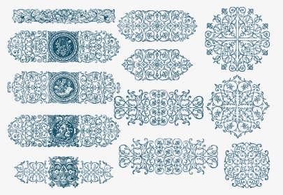Transparent Encaje Png - Chinese Ornaments Png Blue, Png Download, Free Download