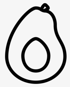 Clipart Avocado Black And White, HD Png Download, Free Download