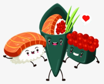 Japanese Cuisine Cartoon - Sushi Png Cartoon, Transparent Png, Free Download