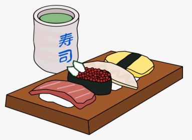 Sushi And Green Tea Clip Arts - Sushi Clipart, HD Png Download, Free Download