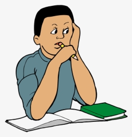 Study Skills Clip Art Child Transprent Ⓒ - Student Study Image Cartoon, HD Png Download, Free Download