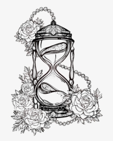 Rose Sketch Lines Drawing Hourglass Hq Image Free Png - Hourglass Sketch, Transparent Png, Free Download