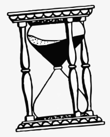 Drawing Creatively Hourglass - Time Machine Black And White, HD Png Download, Free Download