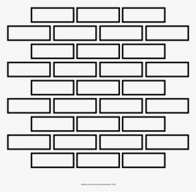 Brick Wall Coloring Page - Brick Wall Drawing Png, Transparent Png, Free Download