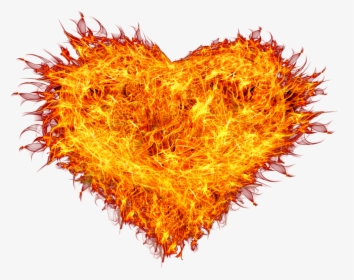 Burnings Heart On Fire Png Image - Fire Heart Images Png, Transparent Png, Free Download