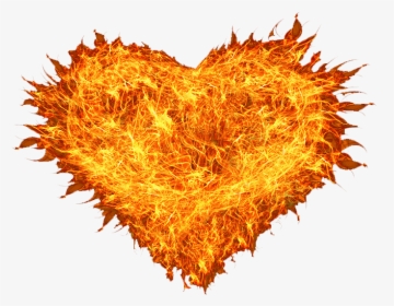 Fire Heart Png Transparent - Heart On Fire Transparent, Png Download, Free Download