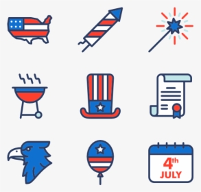 Essential Set - 4th Of July Icon Png, Transparent Png, Free Download