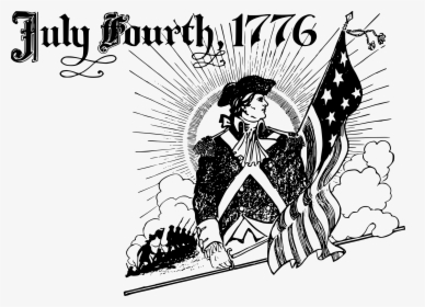 July Fourth 1776 Clip Arts - 4th Of July Clipart Black And White, HD Png Download, Free Download