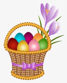 Easter Egg Basket Transparent Png Clip Art Imageu200b - Easter Egg Basket Png, Png Download, Free Download